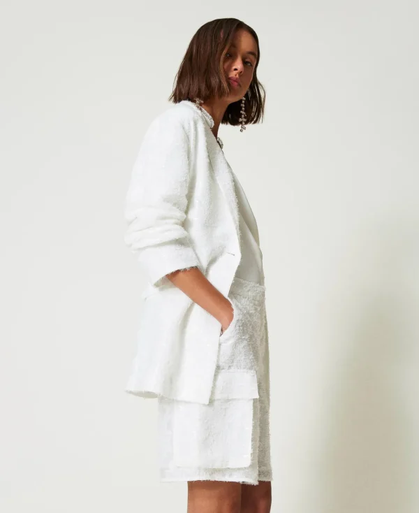 short_avec_sequins_allove_2.webp Shorts*TWINSET Milano Short Avec Sequins All-over Blanc "Papers"