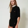 short_emily_en_maille_de__3.webp Shorts*TWINSET Milano Short «Emily» En Maille De Mohair Mélangé Noir