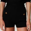 short_emily_en_maille_de__5.webp Shorts*TWINSET Milano Short «Emily» En Maille De Mohair Mélangé Noir