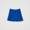 short_en_flanelle_1.webp Pantalons Et Jeans*TWINSET Milano Short En Flanelle Bleu « Surf »