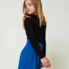 short_en_flanelle_2.webp Pantalons Et Jeans*TWINSET Milano Short En Flanelle Bleu « Surf »