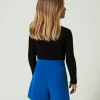 short_en_flanelle_3.webp Pantalons Et Jeans*TWINSET Milano Short En Flanelle Bleu « Surf »