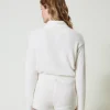 short_en_maille_dangora_m_3.webp Shorts*TWINSET Milano Short En Maille D’angora Mélangé Avec Perles Blanc Neige