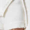 short_en_maille_dangora_m_4.webp Shorts*TWINSET Milano Short En Maille D’angora Mélangé Avec Perles Blanc Neige