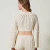 short_en_maille_de_laine_4.webp Shorts*TWINSET Milano Short En Maille De Laine Blanc Neige