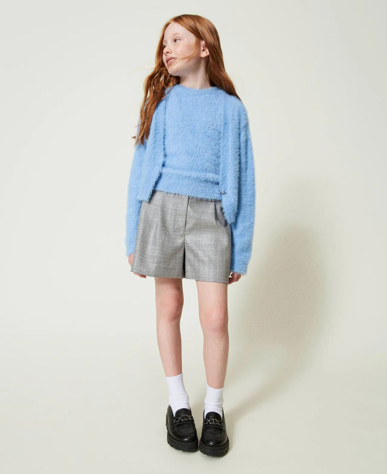 short_en_prince_de_galles_0.webp Pantalons Et Jeans*TWINSET Milano Short En Prince De Galles Jacquard Prince de Galles