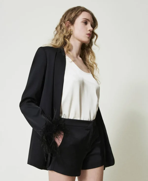 short_en_satin_2.webp Shorts*TWINSET Milano Short En Satin Noir