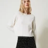 short_en_velours_brod_0.webp Pantalons Élégants | Shorts*TWINSET Milano Short En Velours Brodé Noir
