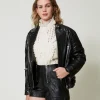 short_fairfax_en_cuir_ave_3.webp Shorts*TWINSET Milano Short «Fairfax» En Cuir Avec Fermeture éclair Noir
