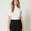 Shorts*TWINSET Milano Short Portefeuille En Laine Mélangée Noir