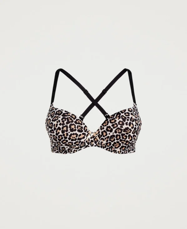 soutiengorge_pushup_bonne_1-4.webp Sous-Vêtements Et Vêtements De Nuit*TWINSET Milano Soutien-gorge Push-up (bonnets B) Léopard