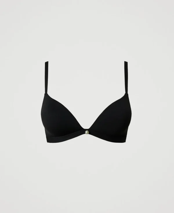 Sous-Vêtements Et Vêtements De Nuit*TWINSET Milano Soutien-gorge Triangle En Charmeuse Noir