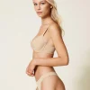 Sous-Vêtements Et Vêtements De Nuit*TWINSET Milano String Avec Nœud Rose Skin