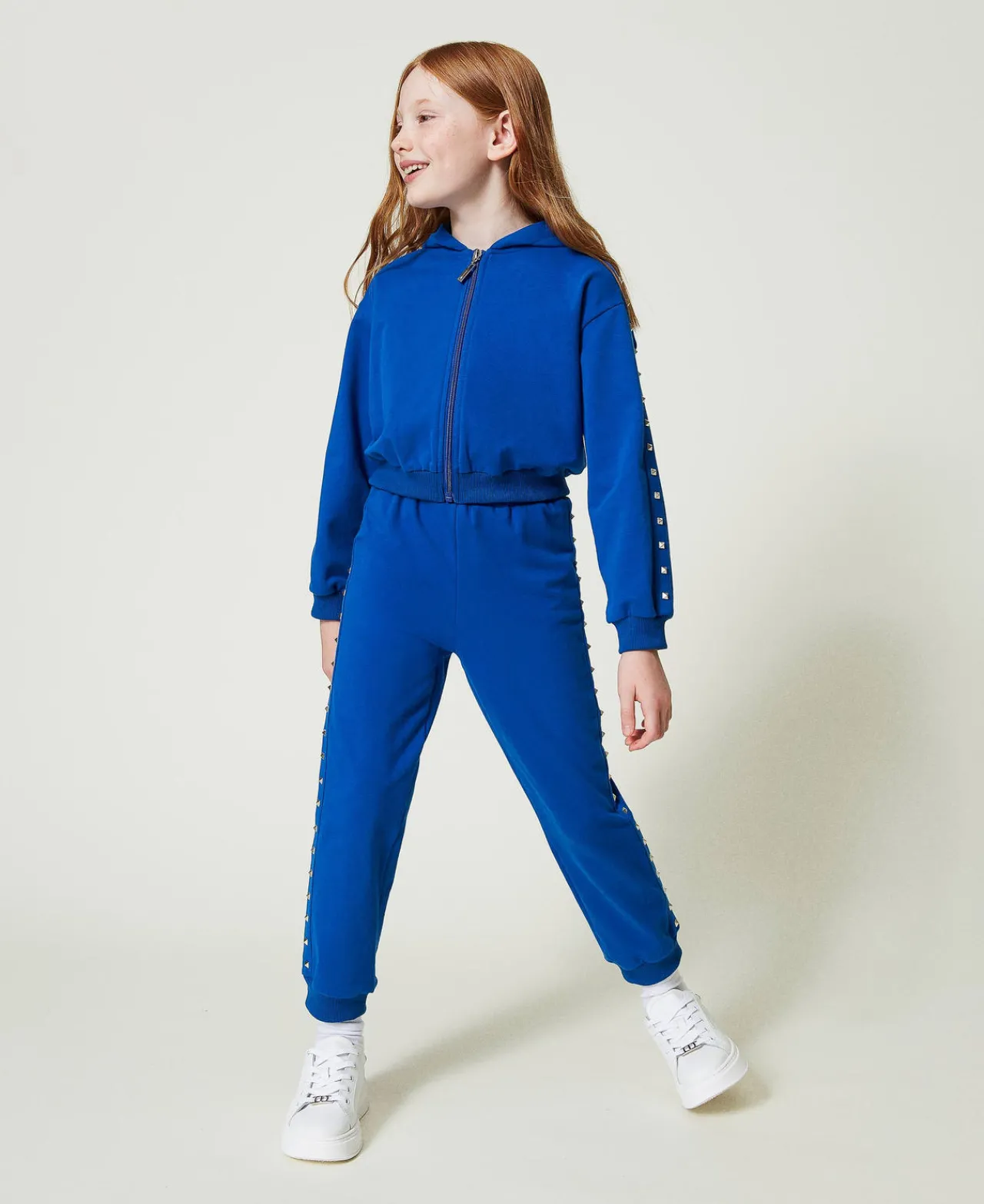 sweat__capuche_et_pantalo_0-1.webp Pantalons Et Jeans*TWINSET Milano Sweat à Capuche Et Pantalon De Jogging Bleu « Surf »