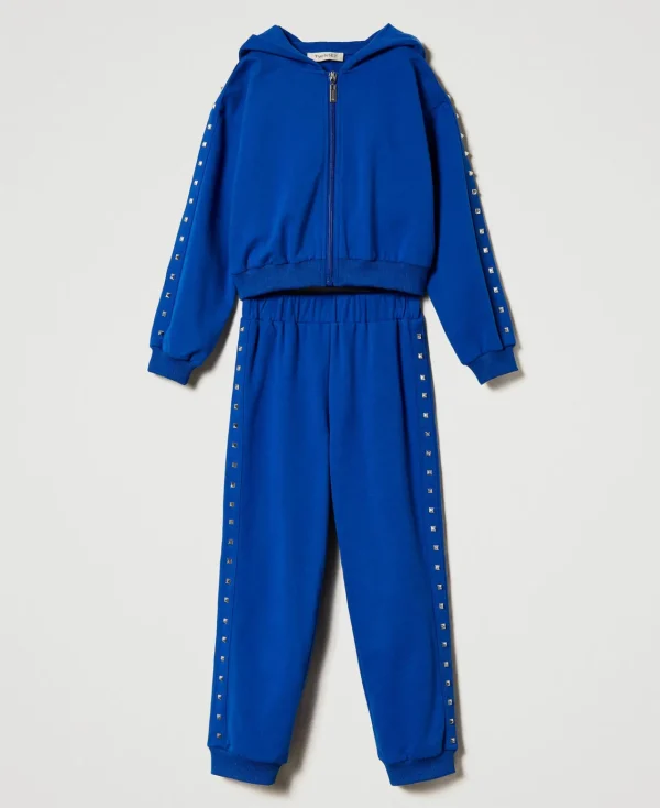sweat__capuche_et_pantalo_1-1.webp Pantalons Et Jeans*TWINSET Milano Sweat à Capuche Et Pantalon De Jogging Bleu « Surf »