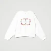 sweatshirt_avec_logo_oval_1.webp Sweat-Shirts*TWINSET Milano Sweat-shirt Avec Logo Oval T Floral Blanc Antique White