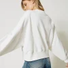 sweatshirt_avec_logo_oval_3.webp Sweat-Shirts*TWINSET Milano Sweat-shirt Avec Logo Oval T Floral Blanc Antique White
