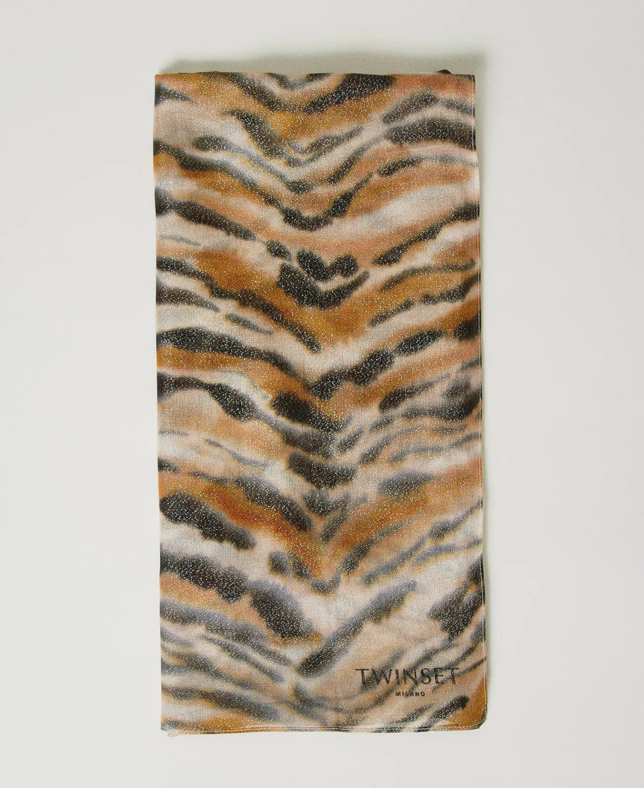 Écharpes*TWINSET Milano Étole Avec Imprimé Animalier Imprimé Tigre Orange « Tanné »/Noir