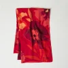 Écharpes*TWINSET Milano Étole Avec Imprimé Floral Grandes Fleurs Rouge/Red Plum