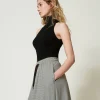 T-Shirts Et Tops*TWINSET Milano Top Ajusté En Maille Avec Encolure Américaine Noir