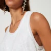 top_dbardeur_avec_sequins_0.webp T-Shirts Et Tops*TWINSET Milano Top Débardeur Avec Sequins All-over Blanc "Papers"