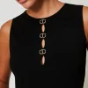 top_double_usage_en_maill_0.webp T-Shirts Et Tops*TWINSET Milano Top Double Usage En Maille Avec Oval T Noir