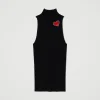 T-Shirts Et Tops*TWINSET Milano Top En Maille Rayée Avec Broche Noir