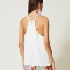 T-Shirts Et Tops*TWINSET Milano Top En Satin Blanc Neige