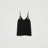 T-Shirts Et Tops*TWINSET Milano Top En Satin Et Tulle Noir