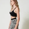 top_myfo_en_maille_avec_i_0.webp T-Shirts Et Tops*TWINSET Milano Top MYFO En Maille Avec Imprimé Pailleté Noir