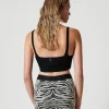top_myfo_en_maille_avec_i_3.webp T-Shirts Et Tops*TWINSET Milano Top MYFO En Maille Avec Imprimé Pailleté Noir