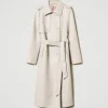 trench_long_enduit_avec_c_1.webp Manteaux Et Trenchs*TWINSET Milano Trench Long Enduit Avec Ceinture Blanc « Old White »