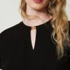 T-Shirts Et Tops*TWINSET Milano T-shirt Avec Barrette Cœur Noir