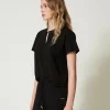 T-Shirts Et Tops*TWINSET Milano T-shirt Avec Barrette Cœur Noir