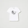 tshirt_avec_broderie_sigl_1.webp T-Shirts Et Tops*TWINSET Milano T-shirt Avec Broderie Siglée Et Jaguar Blanc