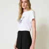 tshirt_avec_broderie_sigl_2.webp T-Shirts Et Tops*TWINSET Milano T-shirt Avec Broderie Siglée Et Jaguar Blanc
