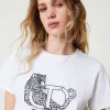 tshirt_avec_broderie_sigl_4.webp T-Shirts Et Tops*TWINSET Milano T-shirt Avec Broderie Siglée Et Jaguar Blanc