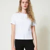 tshirt_avec_construction__0.webp T-Shirts Et Tops*TWINSET Milano T-shirt Avec Construction Bustier Blanc