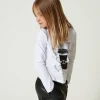 tshirt_avec_imprim_et_str_2.webp T-Shirts Et Tops*TWINSET Milano T-shirt Avec Imprimé Et Strass Off White