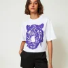 tshirt_boxy_myfo_avec_imp_0.webp T-Shirts Et Tops*TWINSET Milano T-shirt Boxy MYFO Avec Imprimé Et Sequins Imprimé Purple Tigre