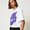 tshirt_boxy_myfo_avec_imp_2.webp T-Shirts Et Tops*TWINSET Milano T-shirt Boxy MYFO Avec Imprimé Et Sequins Imprimé Purple Tigre