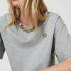 T-Shirts Et Tops*TWINSET Milano T-shirt Chiné Avec Oval T Gris moyen chiné