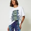 T-Shirts Et Tops*TWINSET Milano T-shirt Oversize MYFO Avec Imprimé Et Broderie Ours Coloré