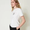tshirt_regular_avec_impri_3.webp T-Shirts Et Tops*TWINSET Milano T-shirt Regular Avec Imprimé Pailleté Nacre