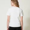 tshirt_regular_avec_impri_4.webp T-Shirts Et Tops*TWINSET Milano T-shirt Regular Avec Imprimé Pailleté Nacre